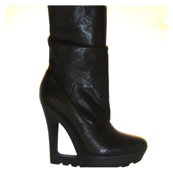 bcbg max azria Shoes - Bcbg Max Azria Hadley Runway Wedge Cutout Bootie